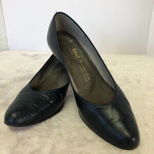 Dr. Scholls Leather Navy Fashion Ease Comfort Pumps Size 8.5